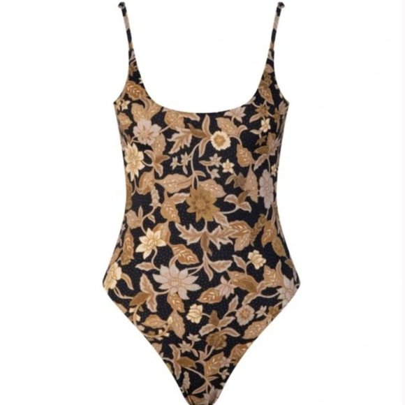 Tigerlily Soraya Stevie Ebony Floral Swim Bathing Suit - Picture 3 of 5